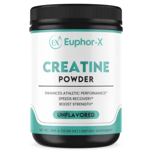 High-quality creatine powder in a sleek container, formulated with pure creatine monohydrate to enhance muscle growth, performance, and recovery.